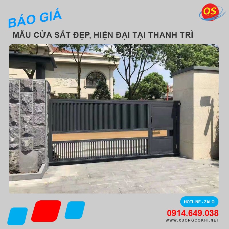 Báo giá làm cửa sắt tại Thanh Trì hiện đại, độ bền cao, giá tốt
