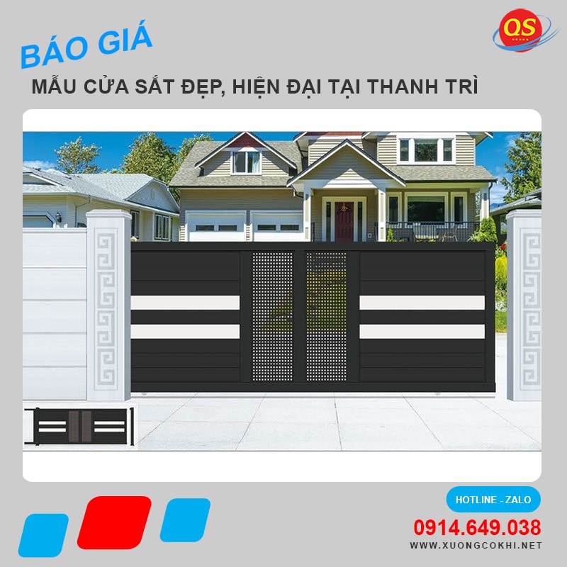 Báo giá làm cửa sắt tại Thanh Trì hiện đại, độ bền cao, giá tốt