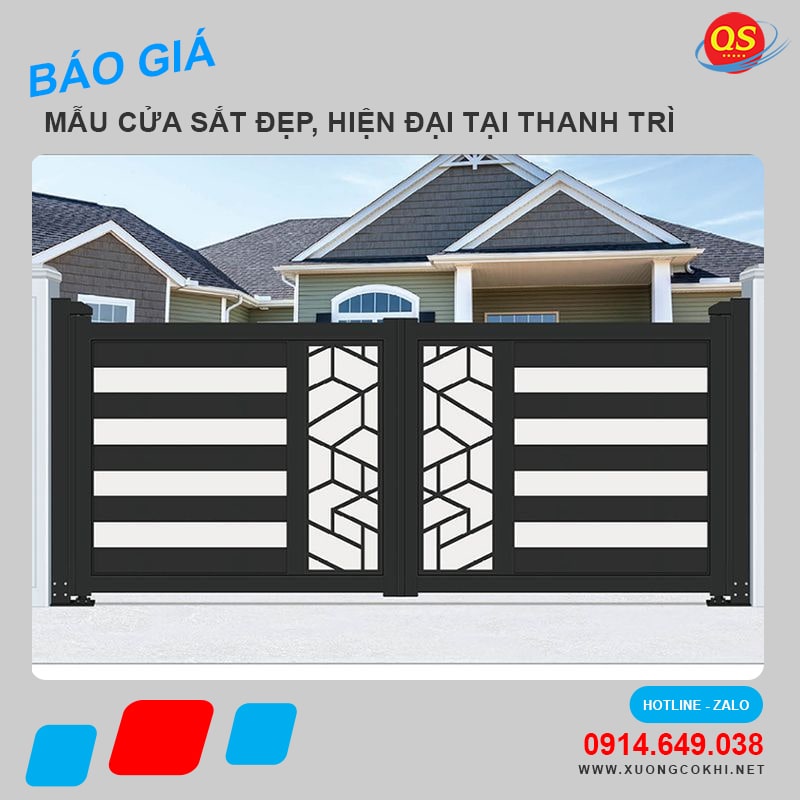 Báo giá làm cửa sắt tại Thanh Trì hiện đại, độ bền cao, giá tốt