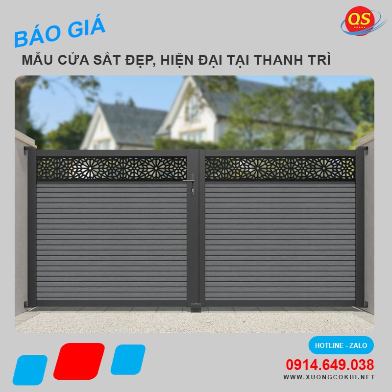 Báo giá làm cửa sắt tại Thanh Trì hiện đại, độ bền cao, giá tốt