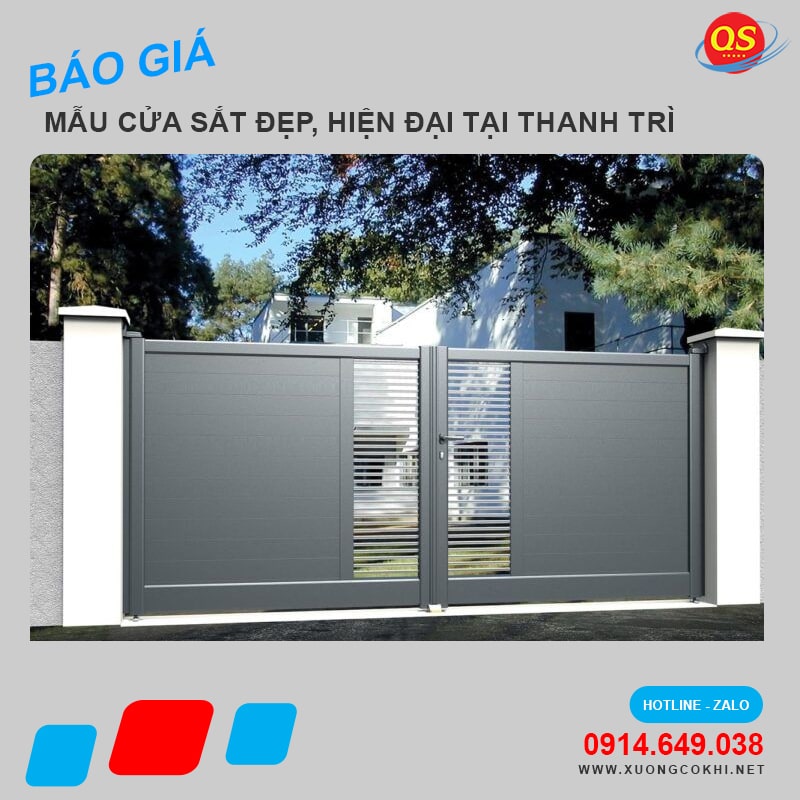 Báo giá làm cửa sắt tại Thanh Trì hiện đại, độ bền cao, giá tốt