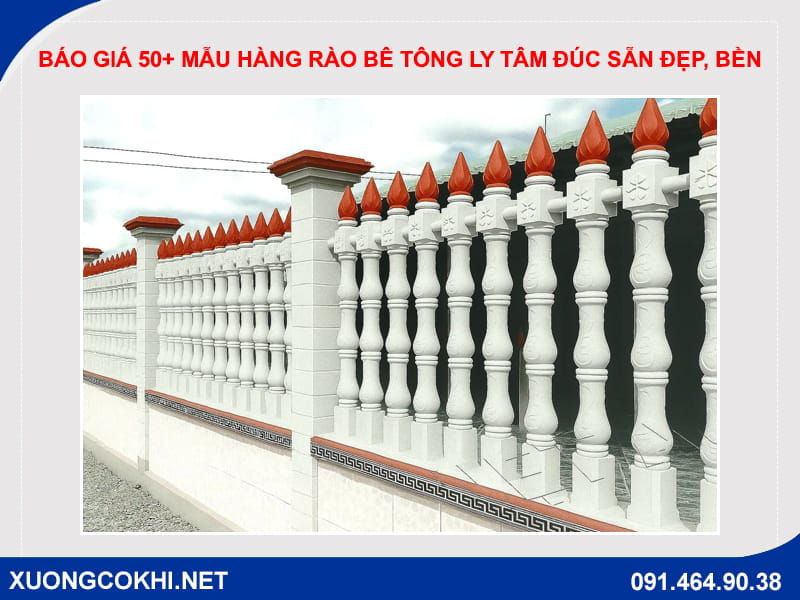 Báo giá 50+ mẫu hàng rào bê tông ly tâm đúc sẵn đẹp, bền Báo giá 50+ mẫu hàng rào bê tông ly tâm đúc sẵn đẹp, bền