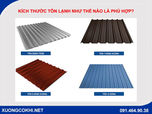 Kích thước tôn lạnh như thế nào là phù hợp?