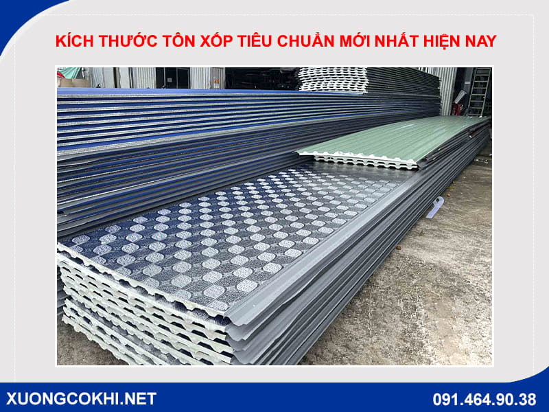 Kích thước tôn xốp tiêu chuẩn mới nhất hiện nay