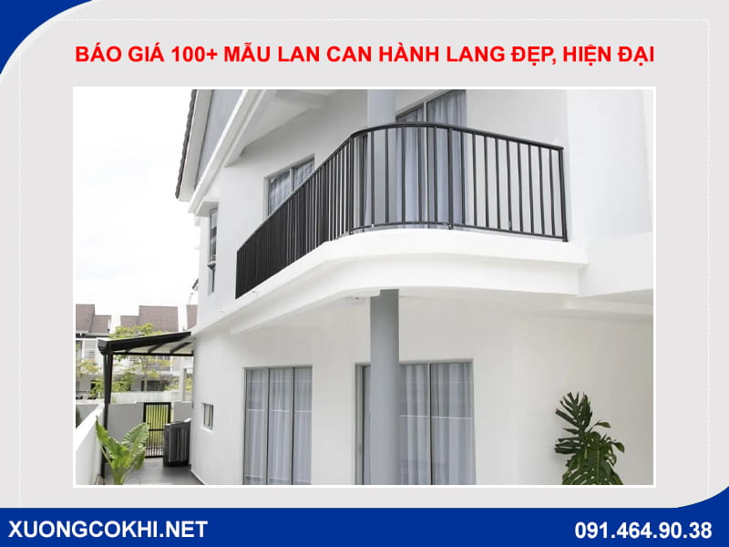 Báo giá 100+ mẫu lan can hành lang đẹp, hiện đại, giá rẻ 2026 Báo giá 100+ mẫu lan can hành lang đẹp, hiện đại, giá rẻ 2026