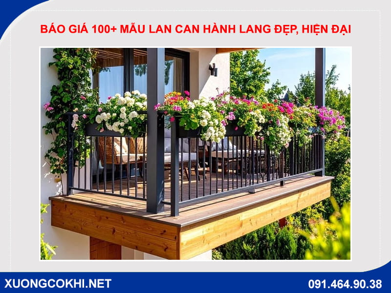 Báo giá 100+ mẫu lan can hành lang đẹp, hiện đại, giá rẻ 2026 Báo giá 100+ mẫu lan can hành lang đẹp, hiện đại, giá rẻ 2026