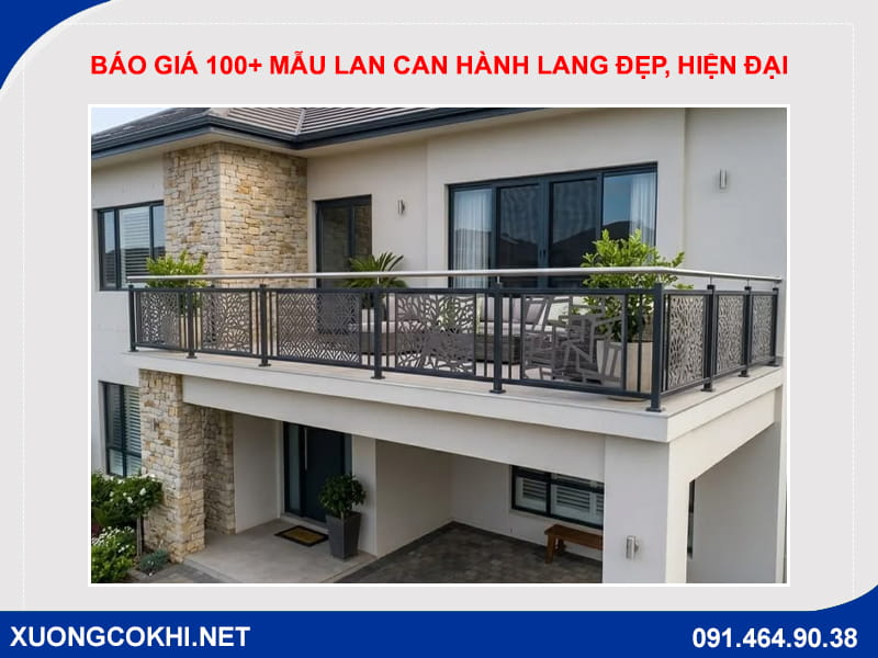 Báo giá 100+ mẫu lan can hành lang đẹp, hiện đại, giá rẻ 2026 Báo giá 100+ mẫu lan can hành lang đẹp, hiện đại, giá rẻ 2026
