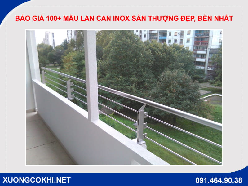 Báo giá 100+ mẫu lan can inox sân thượng đẹp, bền nhất Báo giá 100+ mẫu lan can inox sân thượng đẹp, bền nhất