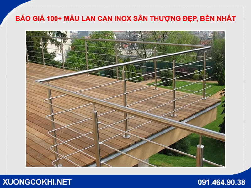 Báo giá 100+ mẫu lan can inox sân thượng đẹp, bền nhất Báo giá 100+ mẫu lan can inox sân thượng đẹp, bền nhất