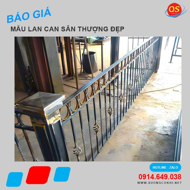 Báo giá 58+ mẫu lan can sắt sân thượng đẹp, độ bền cao