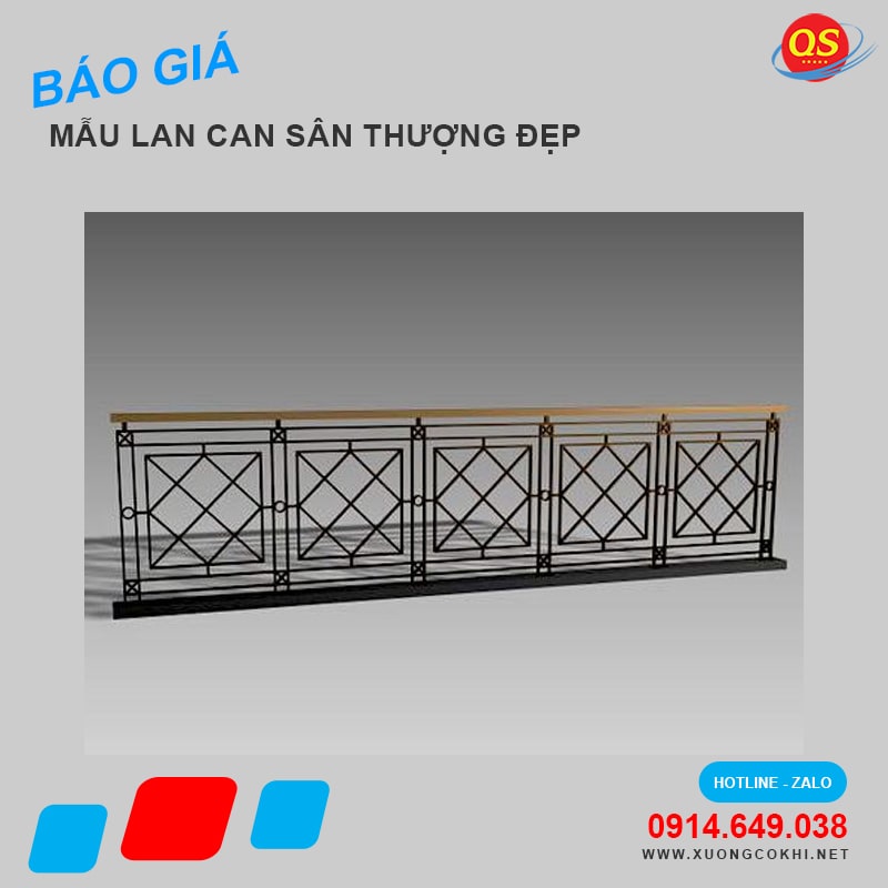 Báo giá 58+ mẫu lan can sắt sân thượng đẹp, độ bền cao