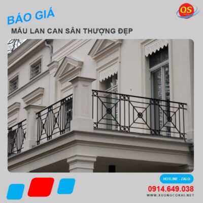 Báo giá 58+ mẫu lan can sắt sân thượng đẹp, độ bền cao