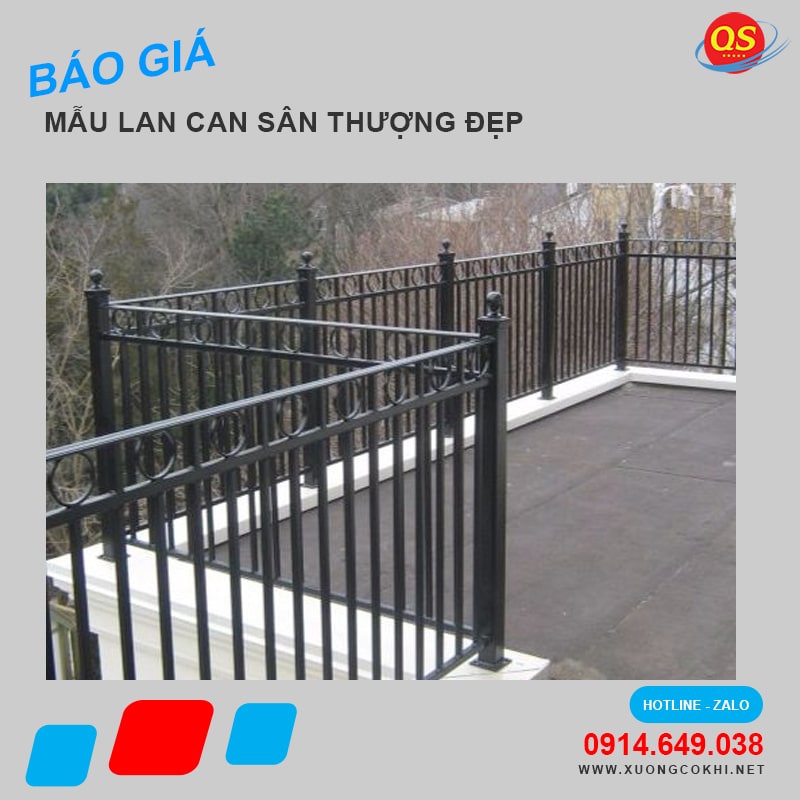 Báo giá 58+ mẫu lan can sắt sân thượng đẹp, độ bền cao