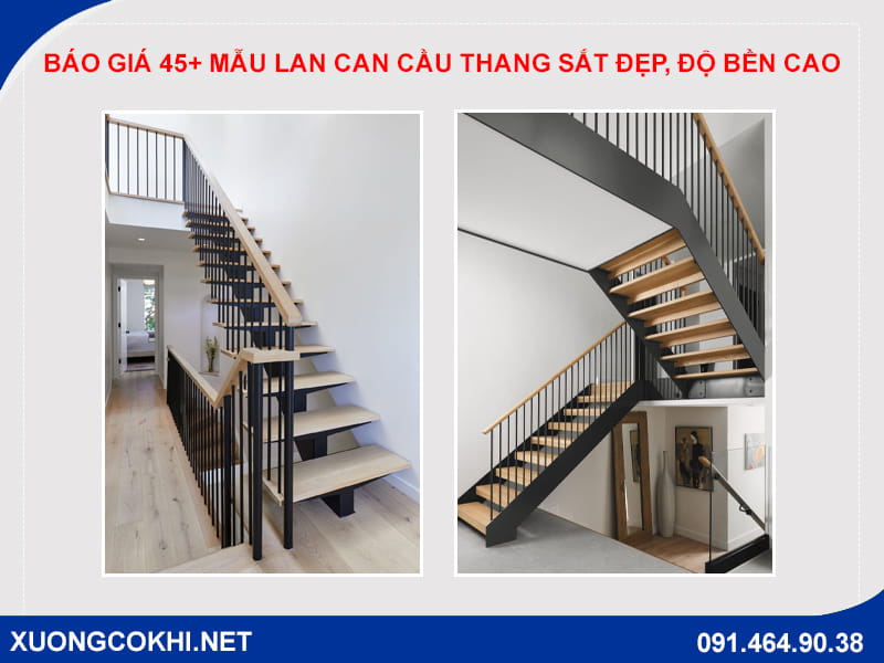 Báo giá 45+ mẫu lan can cầu thang sắt đẹp, độ bền cao Báo giá 45+ mẫu lan can cầu thang sắt đẹp, độ bền cao