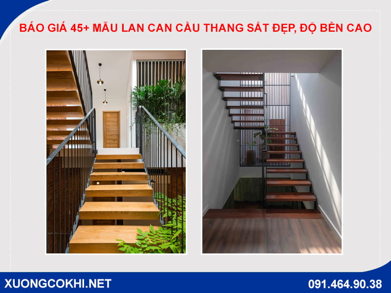 Báo giá 45+ mẫu lan can cầu thang sắt đẹp, độ bền cao Báo giá 45+ mẫu lan can cầu thang sắt đẹp, độ bền cao