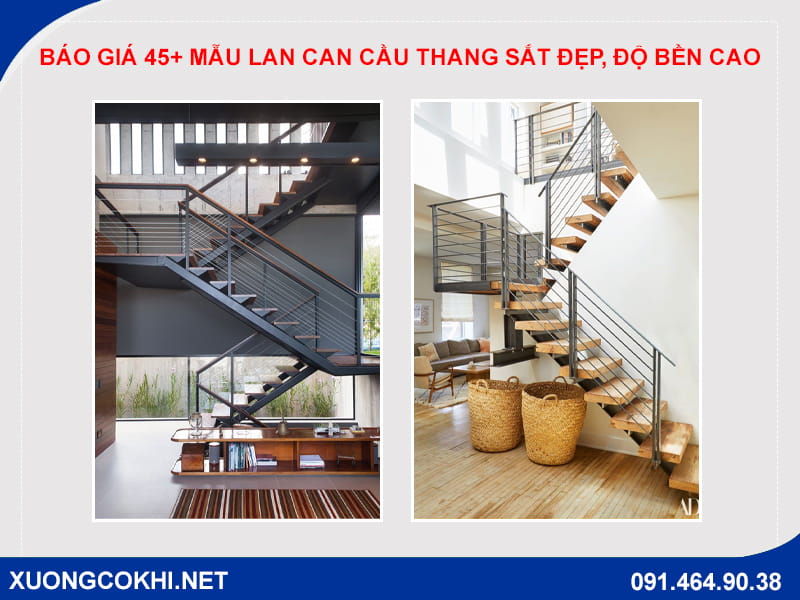 Báo giá 45+ mẫu lan can cầu thang sắt đẹp, độ bền cao Báo giá 45+ mẫu lan can cầu thang sắt đẹp, độ bền cao