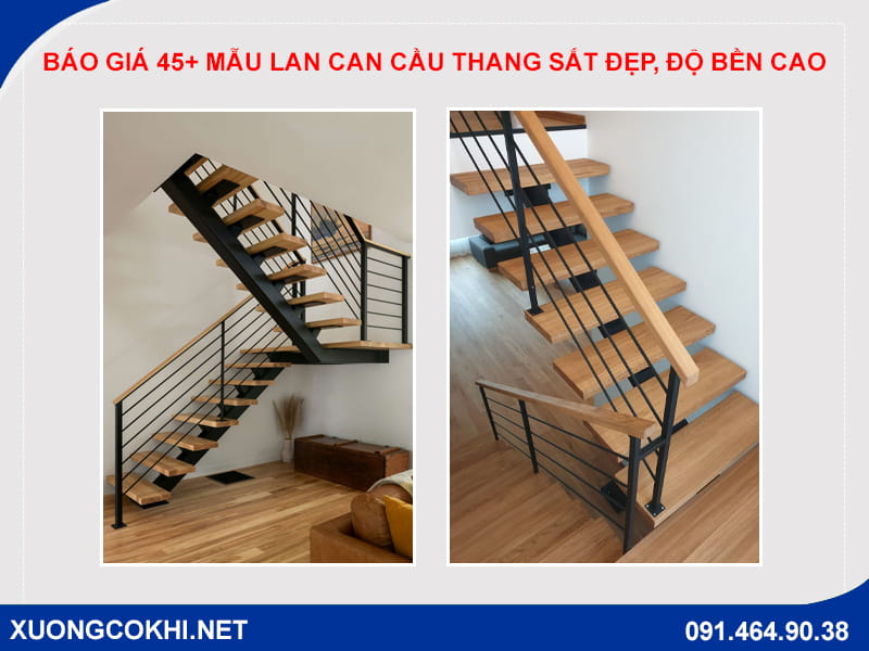 Báo giá 45+ mẫu lan can cầu thang sắt đẹp, độ bền cao Báo giá 45+ mẫu lan can cầu thang sắt đẹp, độ bền cao