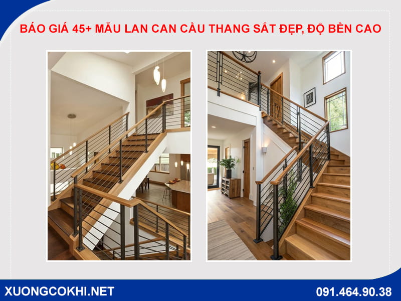Báo giá 45+ mẫu lan can cầu thang sắt đẹp, độ bền cao Báo giá 45+ mẫu lan can cầu thang sắt đẹp, độ bền cao