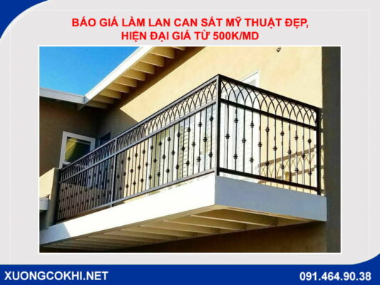 Báo giá làm lan can sắt mỹ thuật đẹp, hiện đại giá từ 500k/md
