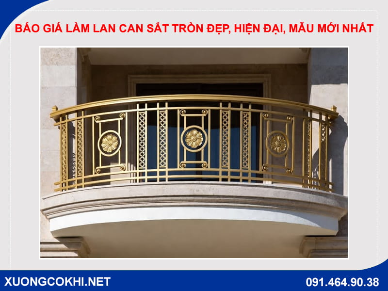 Báo giá làm lan can sắt tròn đẹp, hiện đại, mẫu mới nhất Báo giá làm lan can sắt tròn đẹp, hiện đại, mẫu mới nhất