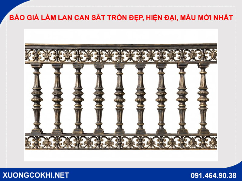 Báo giá làm lan can sắt tròn đẹp, hiện đại, mẫu mới nhất Báo giá làm lan can sắt tròn đẹp, hiện đại, mẫu mới nhất