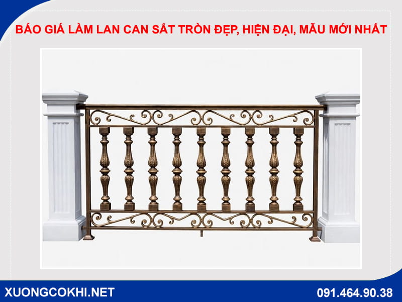 Báo giá làm lan can sắt tròn đẹp, hiện đại, mẫu mới nhất Báo giá làm lan can sắt tròn đẹp, hiện đại, mẫu mới nhất