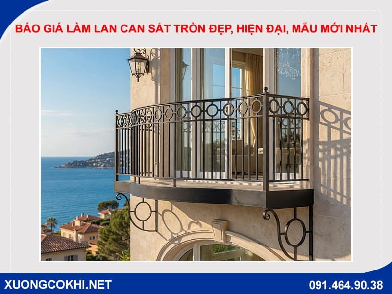 Báo giá làm lan can sắt tròn đẹp, hiện đại, mẫu mới nhất Báo giá làm lan can sắt tròn đẹp, hiện đại, mẫu mới nhất