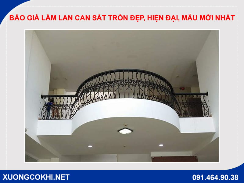 Báo giá làm lan can sắt tròn đẹp, hiện đại, mẫu mới nhất Báo giá làm lan can sắt tròn đẹp, hiện đại, mẫu mới nhất