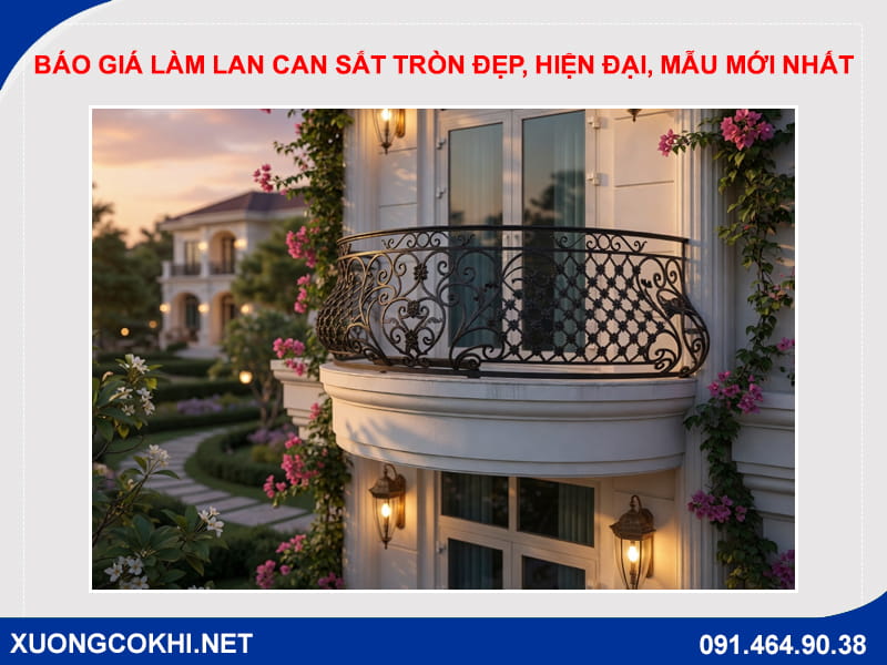 Báo giá làm lan can sắt tròn đẹp, hiện đại, mẫu mới nhất 1 Báo giá làm lan can sắt tròn đẹp, hiện đại, mẫu mới nhất