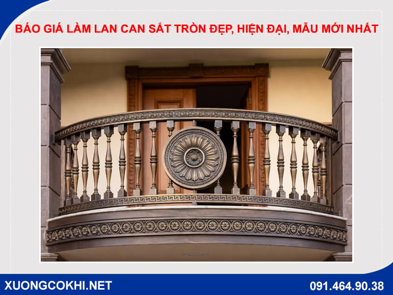 Báo giá làm lan can sắt tròn đẹp, hiện đại, mẫu mới nhất Báo giá làm lan can sắt tròn đẹp, hiện đại, mẫu mới nhất