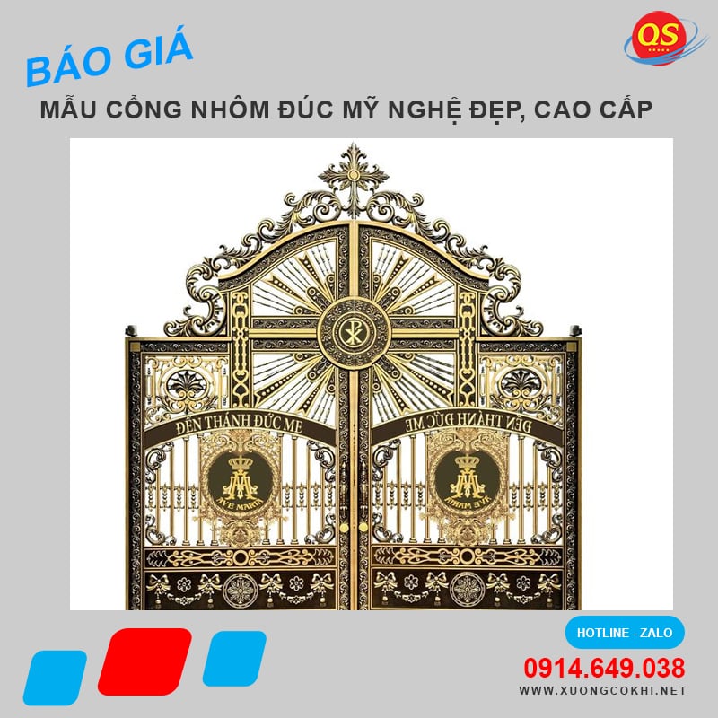 Báo giá 100 mẫu cổng nhôm đúc đẹp, hiện đại tại Hà Nội