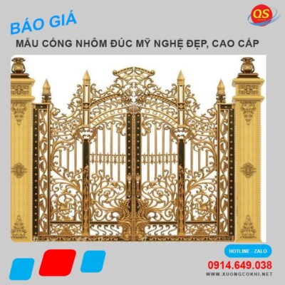 Báo giá 100 mẫu cổng nhôm đúc đẹp, hiện đại tại Hà Nội