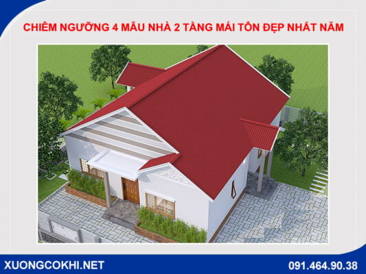 Chiêm ngưỡng 4 mẫu nhà 2 tầng mái tôn đẹp nhất năm 2026