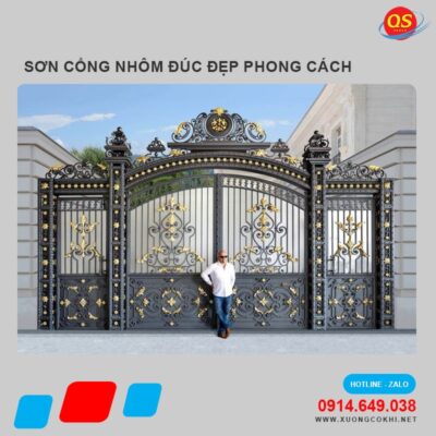Hướng dẫn sơn cổng nhôm đúc đẹp theo phong cách gia chủ