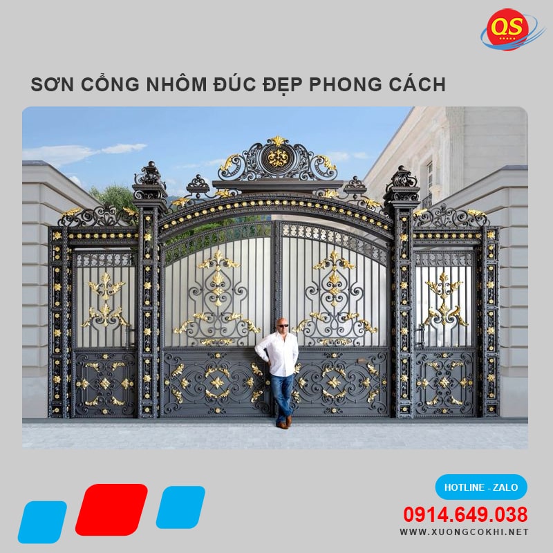Hướng dẫn sơn cổng nhôm đúc đẹp theo phong cách gia chủ