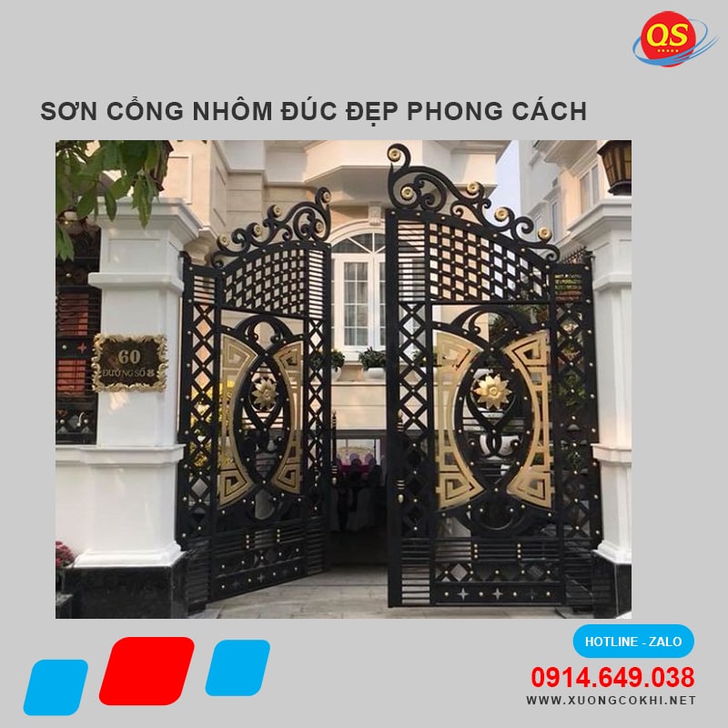 Hướng dẫn sơn cổng nhôm đúc đẹp theo phong cách gia chủ