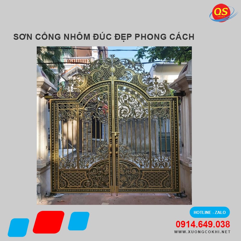 Hướng dẫn sơn cổng nhôm đúc đẹp theo phong cách gia chủ
