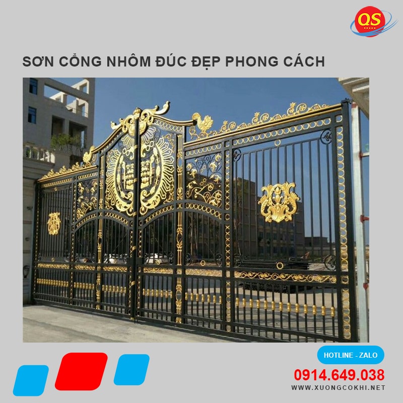 Hướng dẫn sơn cổng nhôm đúc đẹp theo phong cách gia chủ