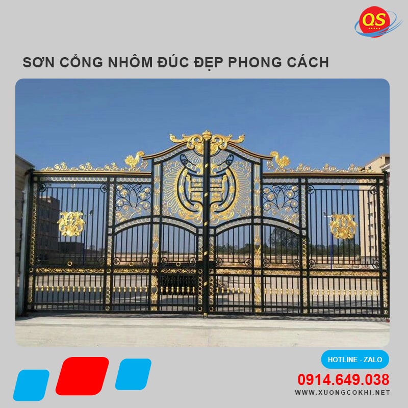 Hướng dẫn sơn cổng nhôm đúc đẹp theo phong cách gia chủ