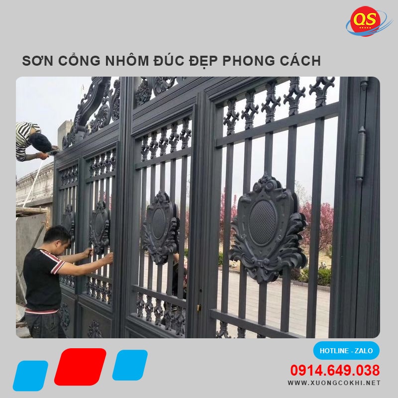 Hướng dẫn sơn cổng nhôm đúc đẹp theo phong cách gia chủ