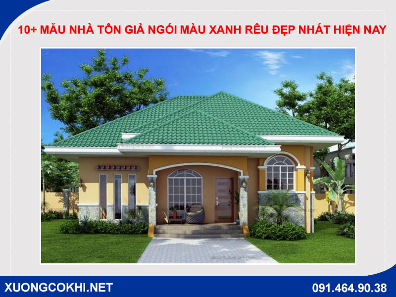 10+ mẫu nhà tôn giả ngói màu xanh rêu đẹp nhất hiện nay