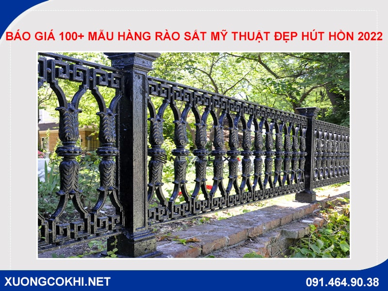 Báo giá 100+ mẫu hàng rào sắt mỹ thuật đẹp hút hồn