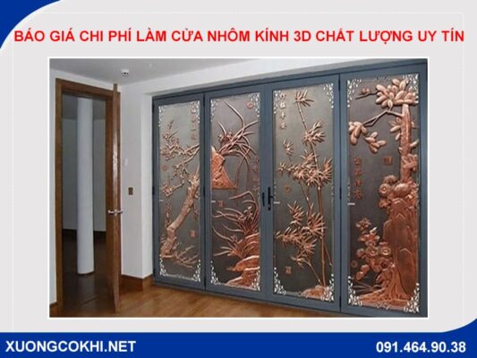 Báo giá chi phí làm cửa nhôm kính 3D chất lượng uy tín