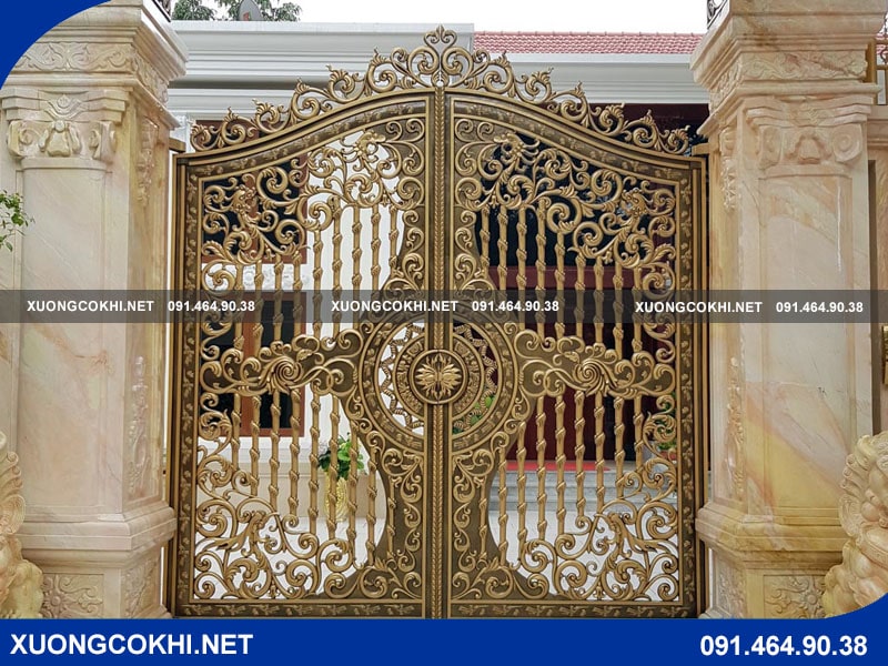 Top 35+ mẫu cổng nhôm đúc biệt thự đẹp, sang trọng nhất