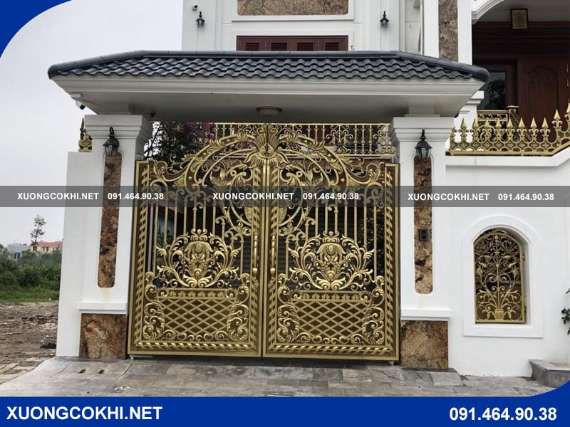 Top 35+ mẫu cổng nhôm đúc biệt thự đẹp, sang trọng nhất