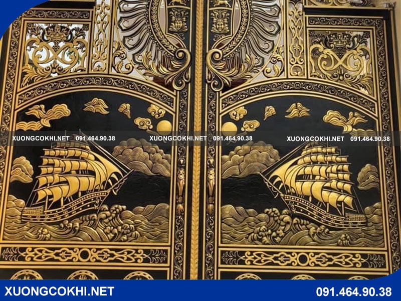 Top 35+ mẫu cổng nhôm đúc biệt thự đẹp, sang trọng nhất