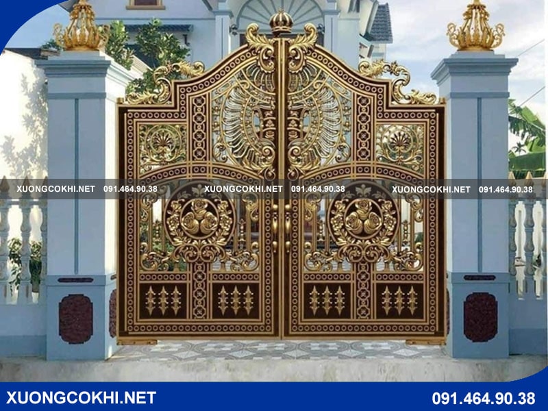 Top 35+ mẫu cổng nhôm đúc biệt thự đẹp, sang trọng nhất