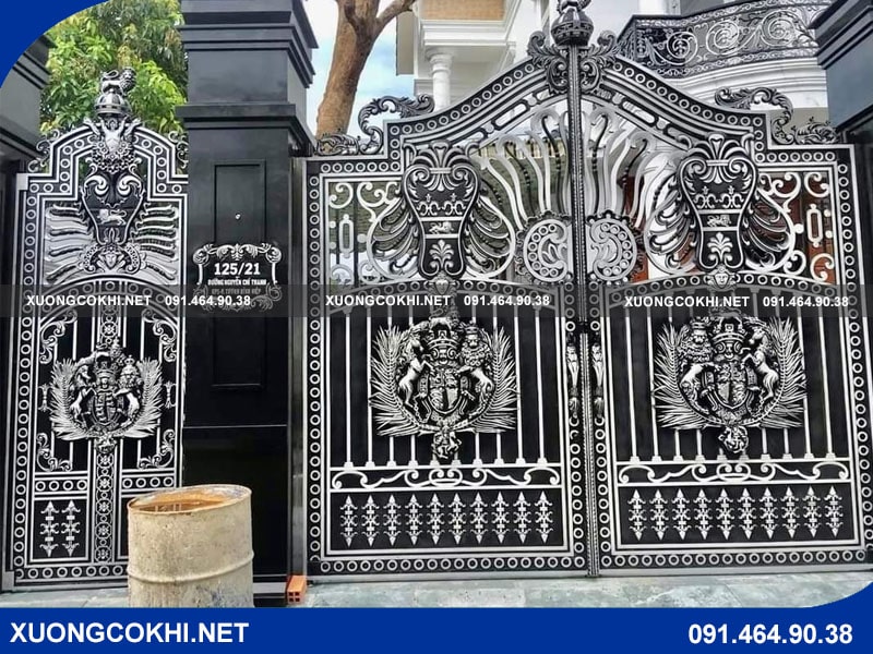 Top 35+ mẫu cổng nhôm đúc biệt thự đẹp, sang trọng nhất