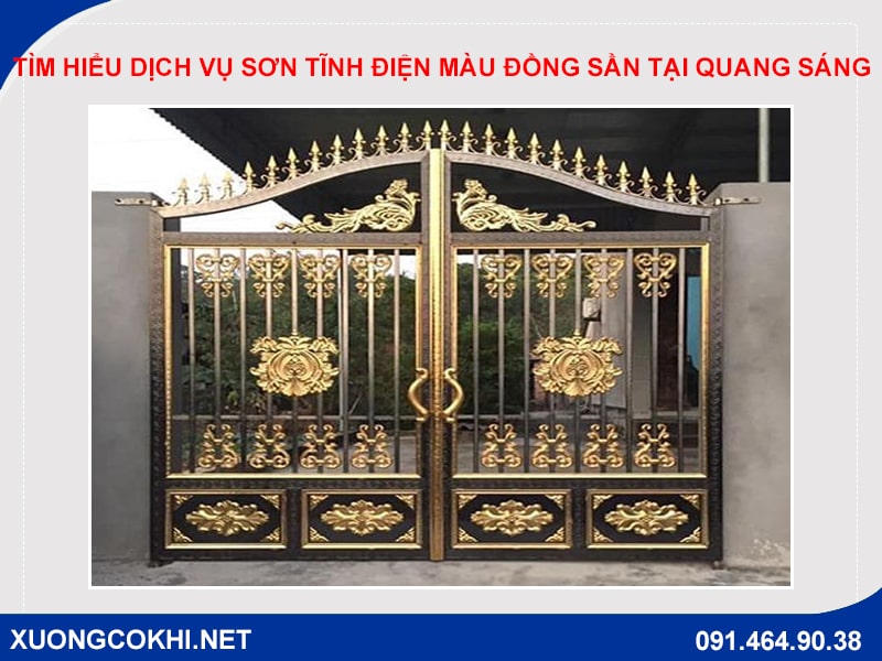 Tìm hiểu dịch vụ sơn tĩnh điện màu đồng sần tại Quang Sáng
