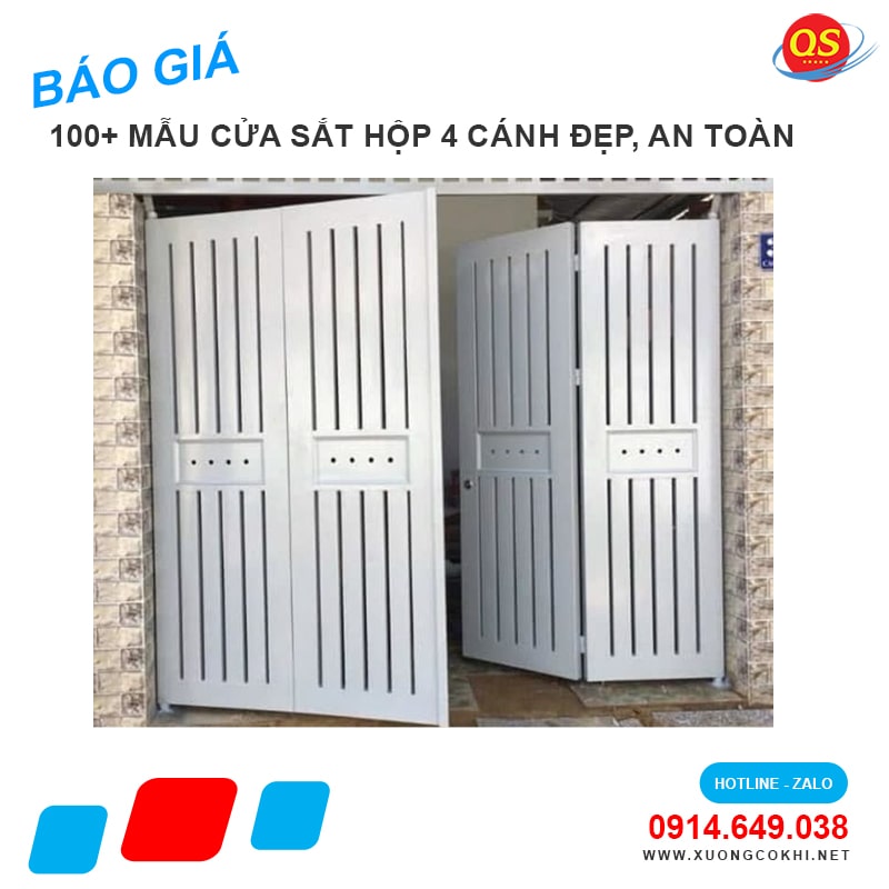 Lắp đặt cửa sắt hộp 4 cánh tại Hà Nội bao nhiêu tiền 1m2